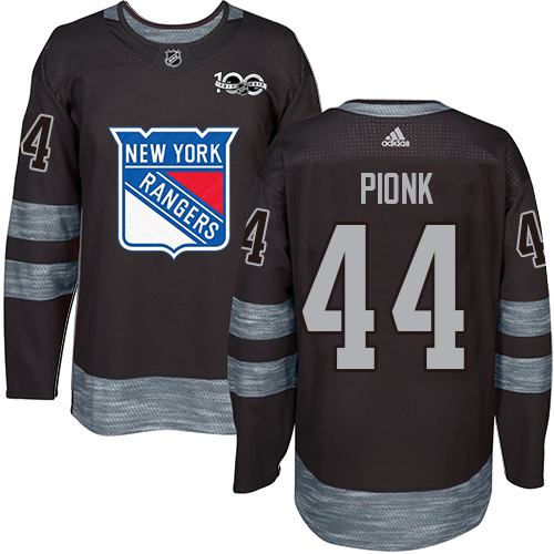 Rangers #44 Neal Pionk Black 1917-2017 100th Anniversary Stitched Hockey Jersey Rangers #44 Neal Pionk Black 1917-2017 100th Anniversary Stitched Hockey Jersey