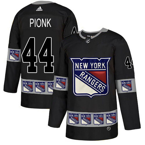 Rangers #44 Neal Pionk Black Authentic Team Logo Fashion Stitched Hockey Jersey Rangers #44 Neal Pionk Black Authentic Team Logo Fashion Stitched Hockey Jersey