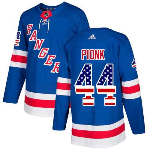 Rangers #44 Neal Pionk Royal Blue Home Authentic USA Flag Stitched Hockey Jersey Rangers #44 Neal Pionk Royal Blue Home Authentic USA Flag Stitched Hockey Jersey