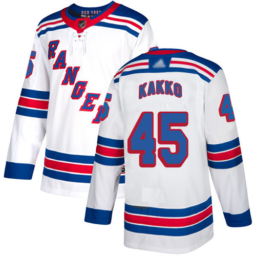 Rangers #45 Kaapo Kakko White Road Authentic Stitched Youth Hockey Jersey Rangers #45 Kaapo Kakko White Road Authentic Stitched Youth Hockey Jersey