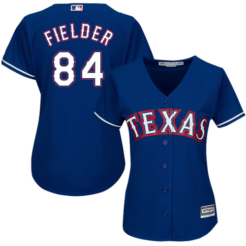 Rangers #84 Prince Fielder Blue Alternate Women's Stitched MLB Jersey Rangers #84 Prince Fielder Blue Alternate Women's Stitched MLB Jersey
