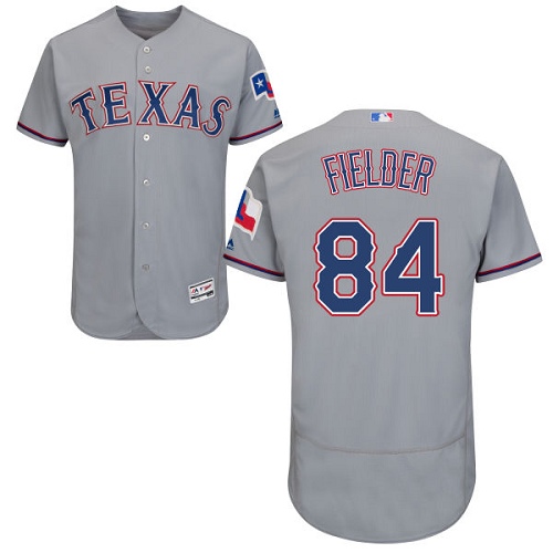 Rangers #84 Prince Fielder Grey Flexbase Authentic Collection Stitched MLB Jersey