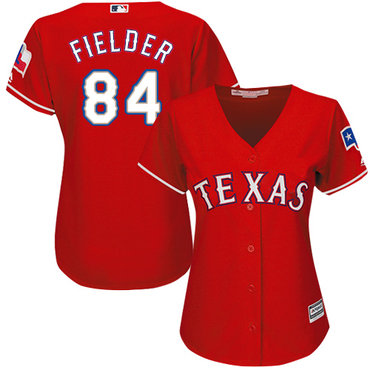 Rangers #84 Prince Fielder Red Alternate Women's Stitched MLB Jersey Rangers #84 Prince Fielder Red Alternate Women's Stitched MLB Jersey
