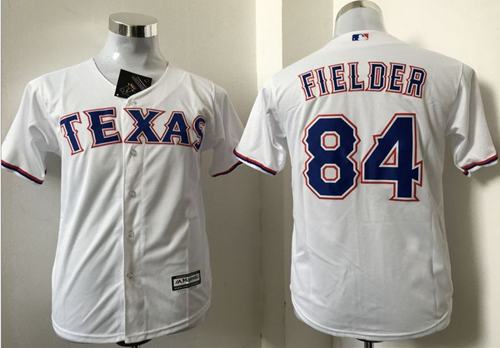 Rangers #84 Prince Fielder White Cool Base Stitched Youth MLB Jersey Rangers #84 Prince Fielder White Cool Base Stitched Youth MLB Jersey