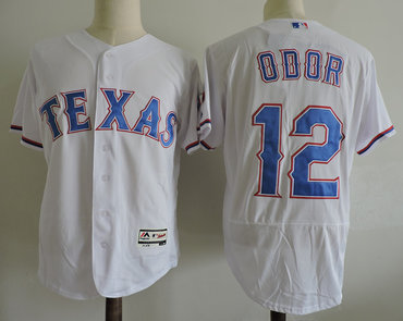 Rangers 12 Rougned Odor White Flexbase Jersey