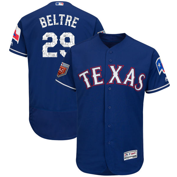 Rangers 29 Adrian Beltre Royal 2018 Spring Training Flexbase Jersey