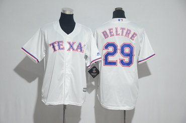 Rangers 29 Adrian Beltre White Cool Base Jersey