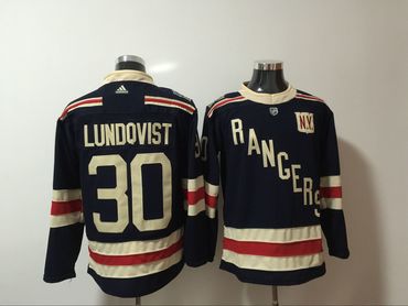 Rangers 30 Henrik Lundqvist Navy Adidas Jersey