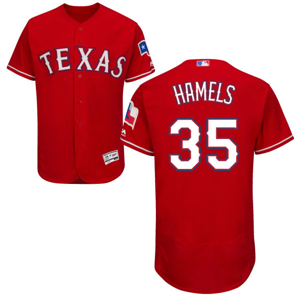 Rangers 35 Cole Hamels Red Flexbase Jersey
