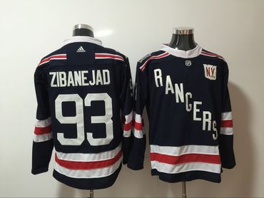 Rangers 93 Mika Zibanejad Navy Adidas Jersey