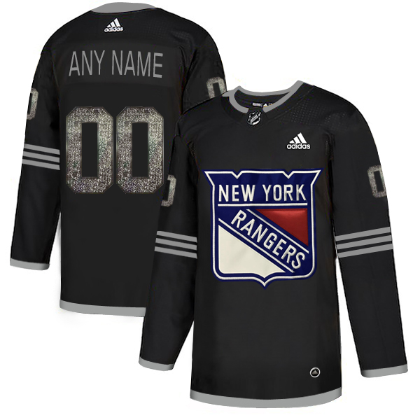 Rangers Black Shadow Logo Print Men's Customized Adidas Jersey