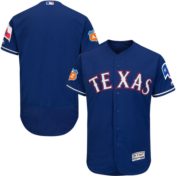 Rangers Blank Blue 2017 Spring Training Flexbase Jersey