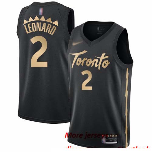 Raptors #2 Kawhi Leonard Black Basketball Swingman City Edition 2019 20 Jersey