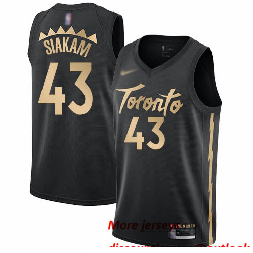 Raptors #43 Pascal Siakam Black Basketball Swingman City Edition 2019 20 Jersey