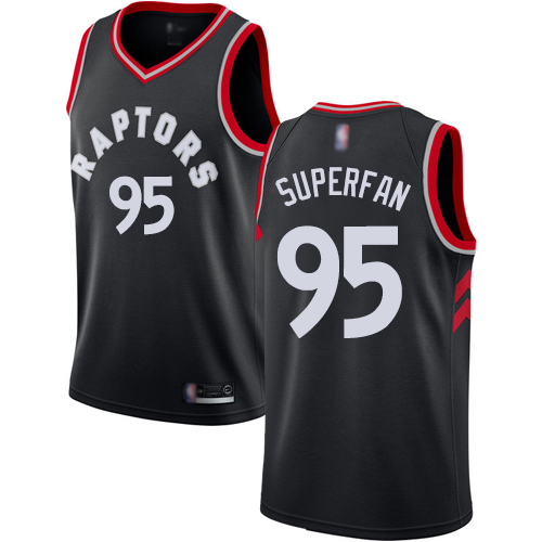 Raptors #95 Superfan Black Basketball Swingman Statement Edition Jersey Raptors #95 Superfan Black Basketball Swingman Statement Edition Jersey