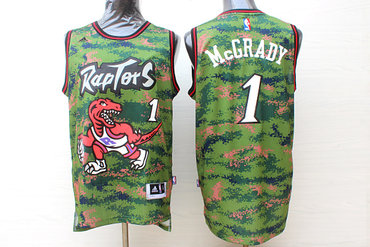 Raptors 1 Tracy McGrady Camo Swingman Jersey