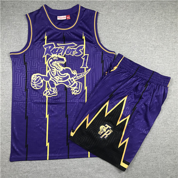 Raptors 1 Tracy McGrady Purple 1998-99 Hardwood Classics Jersey(With Shorts) Raptors 1 Tracy McGrady Purple 1998-99 Hardwood Classics Jersey(With Shorts)