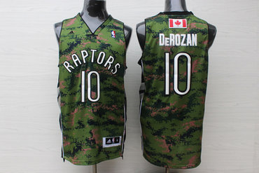 Raptors 10 DeMar DeRozan Camo Canada Flag Swingman Jersey
