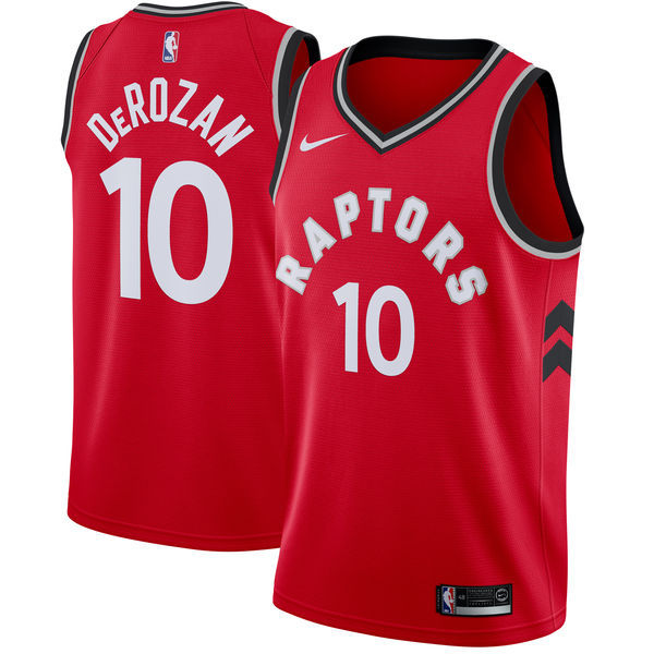 Raptors 10 DeMar DeRozan Red Nike Swingman Jersey(Without The Sponsor's Logo)
