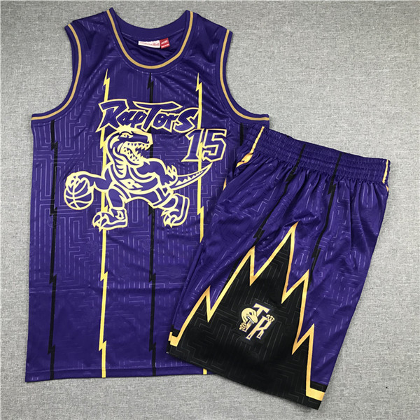 Raptors 15 Vince Carter Purple 1998-99 Hardwood Classics Jersey(With Shorts) Raptors 15 Vince Carter Purple 1998-99 Hardwood Classics Jersey(With Shorts)