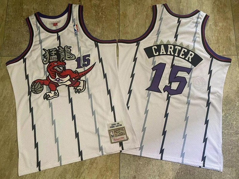 Raptors 15 Vince Carter White 1998-99 Hardwood Classics Jersey Raptors 15 Vince Carter White 1998-99 Hardwood Classics Jersey