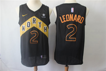 Raptors 2 Kawhi Leonard Black City Edition Nike Swingman Jersey