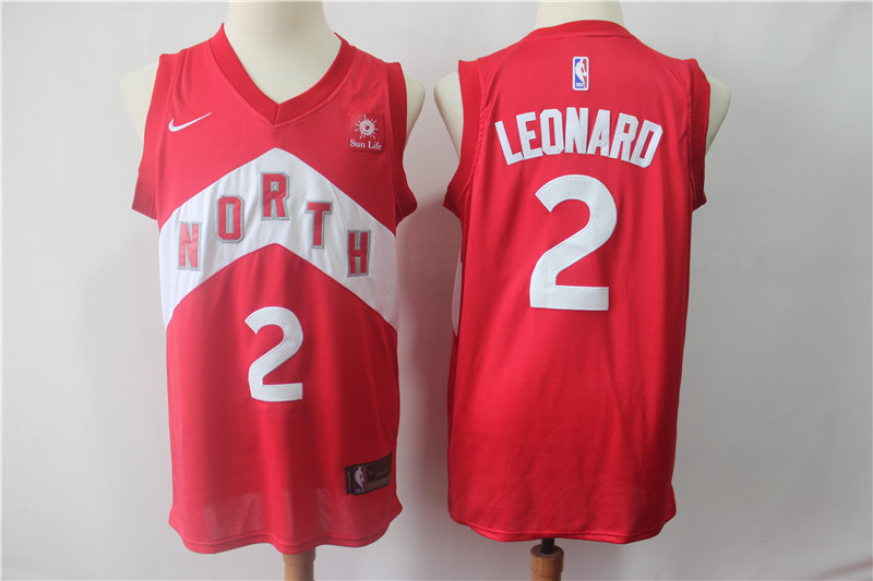 Raptors 2 Kawhi Leonard Red 2018-19 Earned Edition Nike Swingman Jersey
