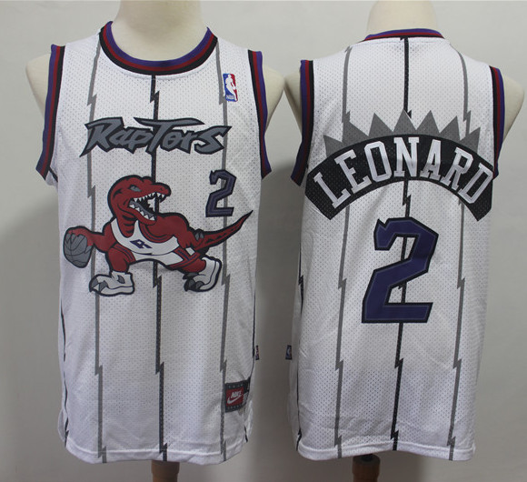Raptors 2 Kawhi Leonard White Hardwood Classics Jersey