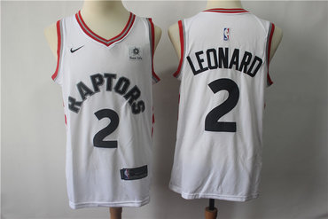 Raptors 2 Kawhi Leonard White Nike Swingman Jersey