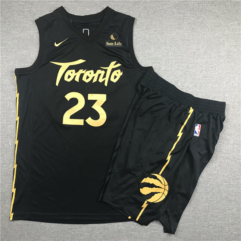 Raptors 23 Fred Vanvleet Black City Edition Nike Swingman Jersey(With Shorts) Raptors 23 Fred Vanvleet Black City Edition Nike Swingman Jersey(With Shorts)