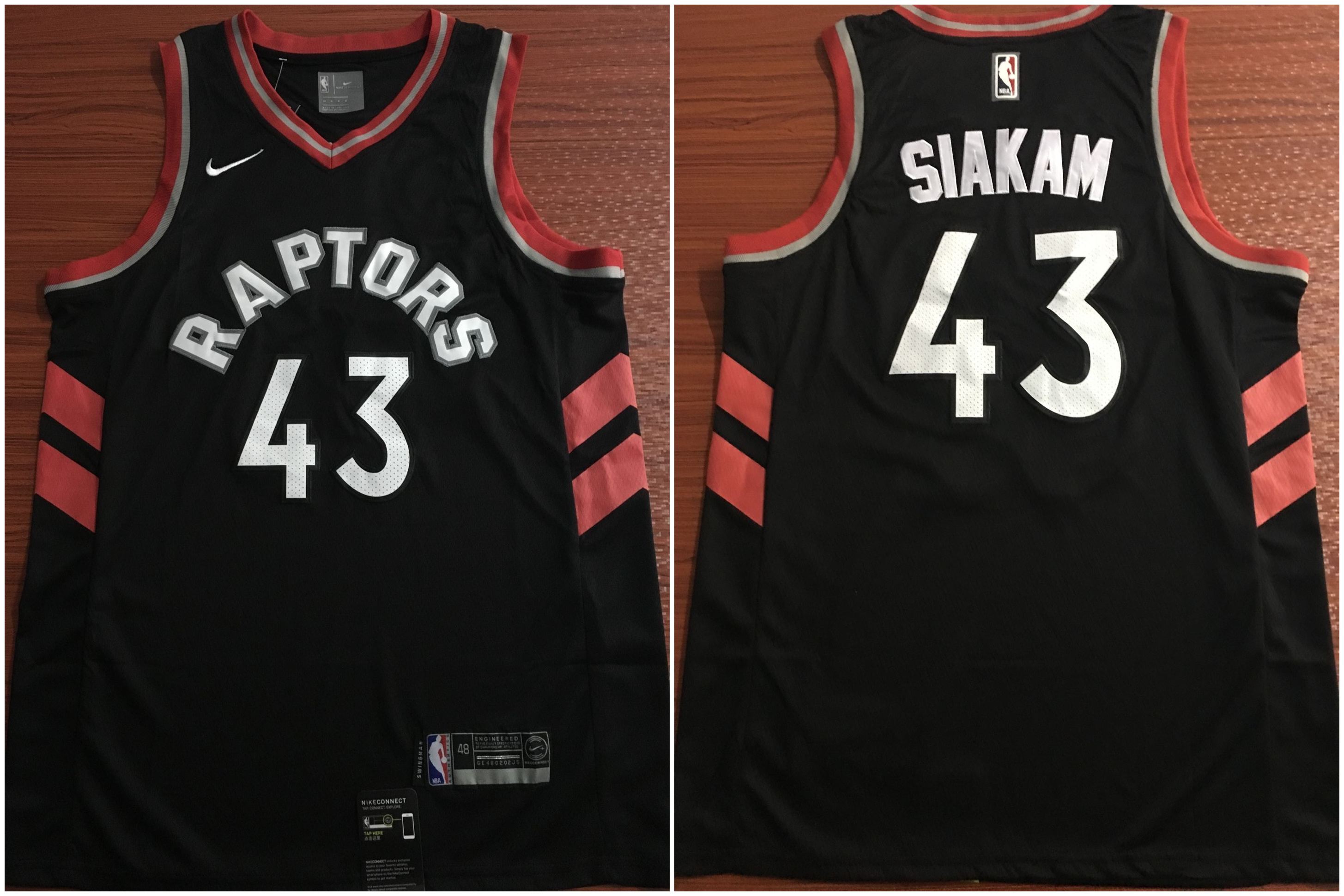 Raptors 43 Pascal Siakam Black Nike Swingman Jersey