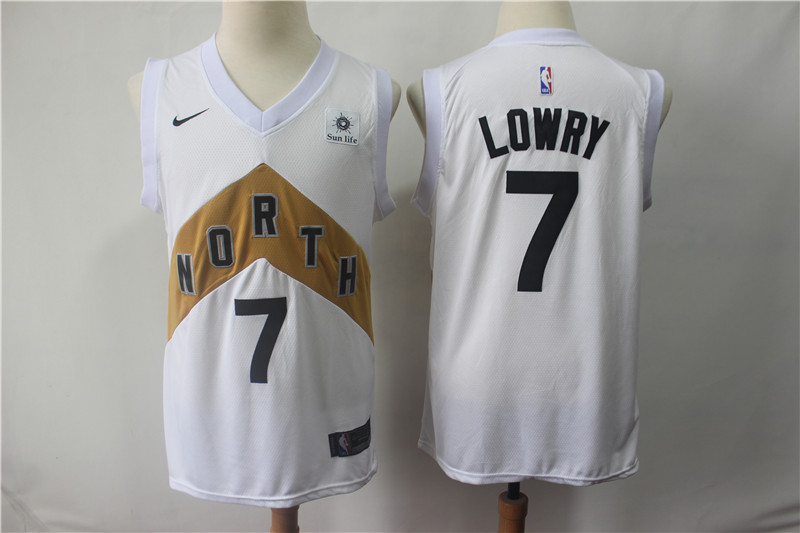 Raptors 7 Kyle Lowry White 2018-19 City Edition Nike Swingman Jersey