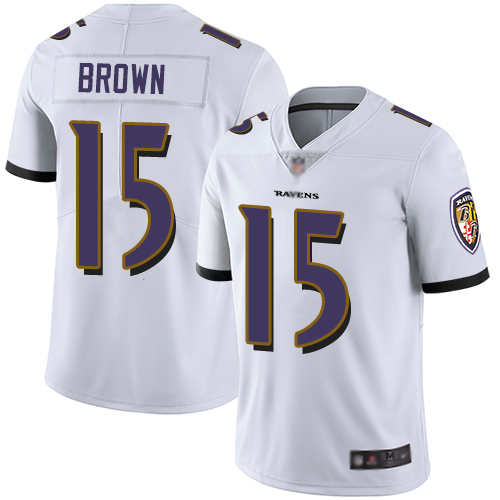 Ravens #15 Marquise Brown White Youth Stitched Football Vapor Untouchable Limited Jersey Ravens #15 Marquise Brown White Youth Stitched Football Vapor Untouchable Limited Jersey