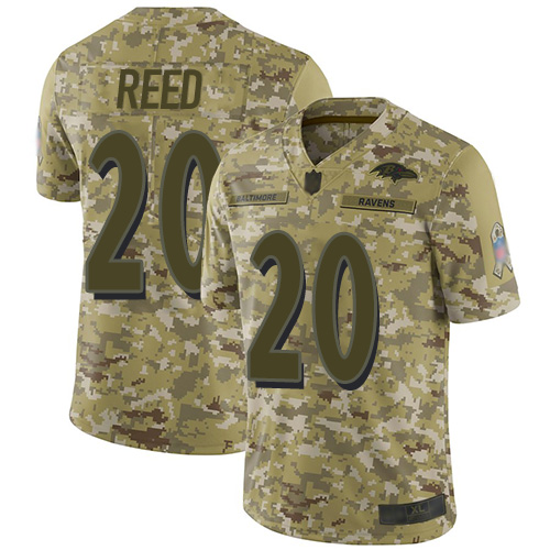 Ravens #20 Ed Reed Camo Men's Stitched Football Limited 2018 Salute To Service Jersey Ravens #20 Ed Reed Camo Men's Stitched Football Limited 2018 Salute To Service Jersey