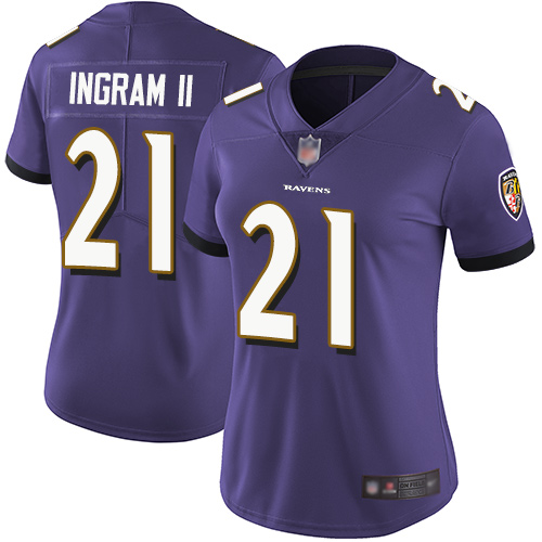 Ravens #21 Mark Ingram II Purple Team Color Women's Stitched Football Vapor Untouchable Limited Jersey Ravens #21 Mark Ingram II Purple Team Color Women's Stitched Football Vapor Untouchable Limited Jersey