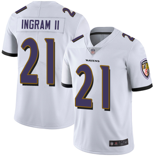 Ravens #21 Mark Ingram II White Men's Stitched Football Vapor Untouchable Limited Jersey Ravens #21 Mark Ingram II White Men's Stitched Football Vapor Untouchable Limited Jersey