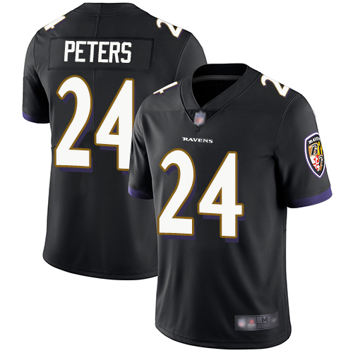 Ravens #24 Marcus Peters Black Alternate Men's Stitched Football Vapor Untouchable Limited Jersey Ravens #24 Marcus Peters Black Alternate Men's Stitched Football Vapor Untouchable Limited Jersey