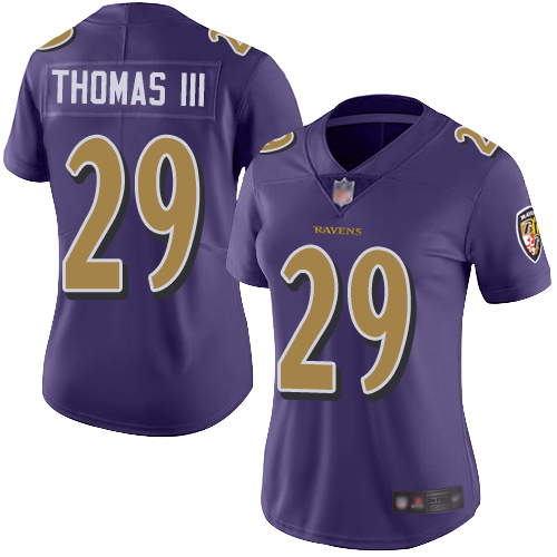 Ravens #29 Earl Thomas III Purple Women's Stitched Football Limited Rush Jersey Ravens #29 Earl Thomas III Purple Women's Stitched Football Limited Rush Jersey