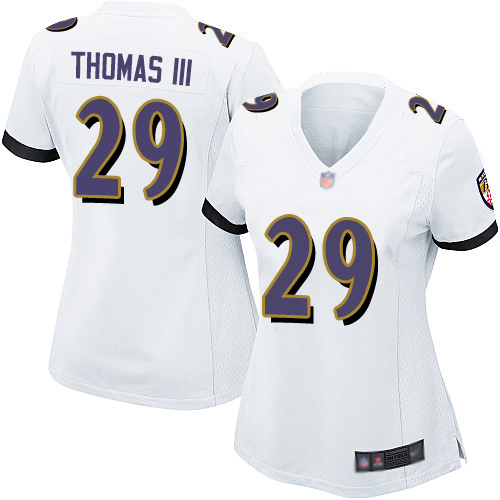 Ravens #29 Earl Thomas III White Women's Stitched Football New Elite Jersey Ravens #29 Earl Thomas III White Women's Stitched Football New Elite Jersey