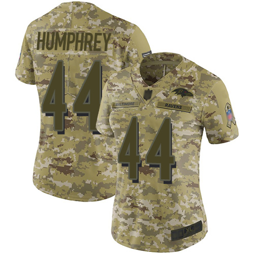 Ravens #44 Marlon Humphrey Camo Women's Stitched Football Limited 2018 Salute to Service Jersey Ravens #44 Marlon Humphrey Camo Women's Stitched Football Limited 2018 Salute to Service Jersey