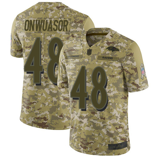 Ravens #48 Patrick Onwuasor Camo Men's Stitched Football Limited 2018 Salute To Service Jersey Ravens #48 Patrick Onwuasor Camo Men's Stitched Football Limited 2018 Salute To Service Jersey