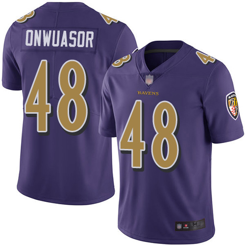 Ravens #48 Patrick Onwuasor Purple Men's Stitched Football Limited Rush Jersey Ravens #48 Patrick Onwuasor Purple Men's Stitched Football Limited Rush Jersey