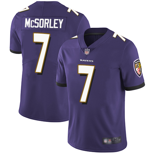 Ravens #7 Trace McSorley Purple Team Color Men's Stitched Football Vapor Untouchable Limited Jersey Ravens #7 Trace McSorley Purple Team Color Men's Stitched Football Vapor Untouchable Limited Jersey