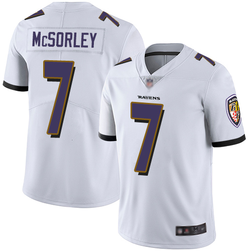 Ravens #7 Trace McSorley White Men's Stitched Football Vapor Untouchable Limited Jersey Ravens #7 Trace McSorley White Men's Stitched Football Vapor Untouchable Limited Jersey