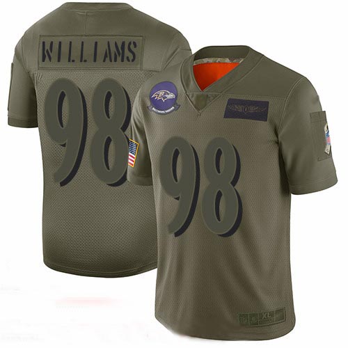 Ravens #98 Brandon Williams Camo Youth Stitched Football Limited 2019 Salute to Service Jersey Ravens #98 Brandon Williams Camo Youth Stitched Football Limited 2019 Salute to Service Jersey