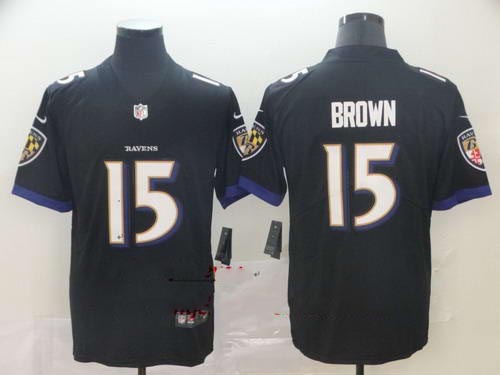 Ravens 15 Marquise Brown Black Alternate Vapor Untouchable Limited Jersey Ravens 15 Marquise Brown Black Alternate Vapor Untouchable Limited Jersey