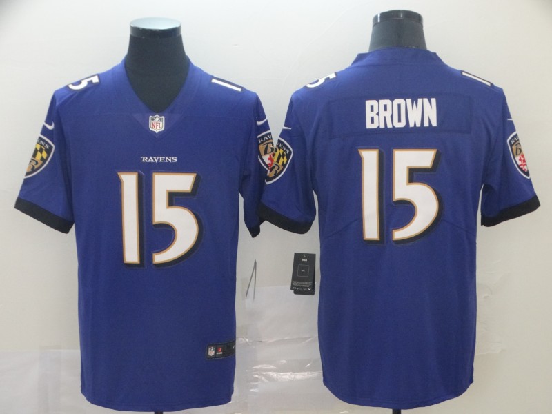 Ravens 15 Marquise Brown Purple Vapor Untouchable Limited Jersey Ravens 15 Marquise Brown Purple Vapor Untouchable Limited Jersey