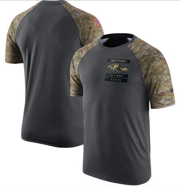 Ravens Anthracite Salute to Service Men's Short Sleeve T-Shirt Ravens Anthracite Salute to Service Men's Short Sleeve T-Shirt