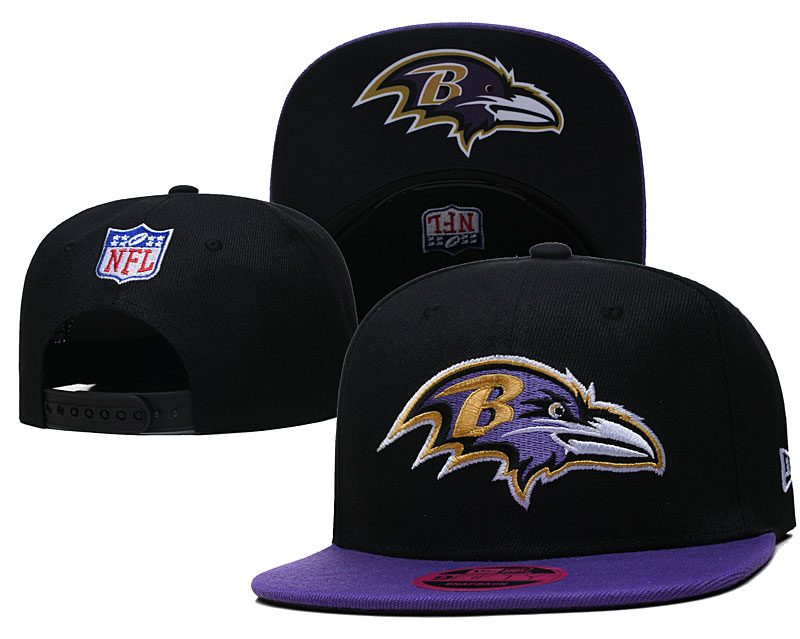 Ravens Black Snapback Hat --TX