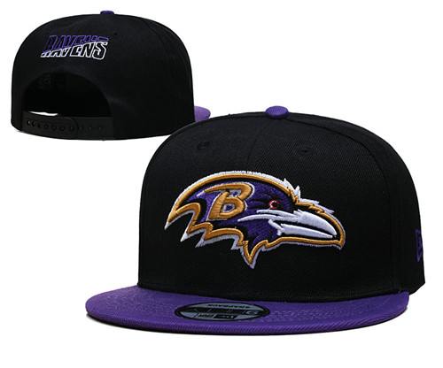 Ravens Black Snapback Hat --TX